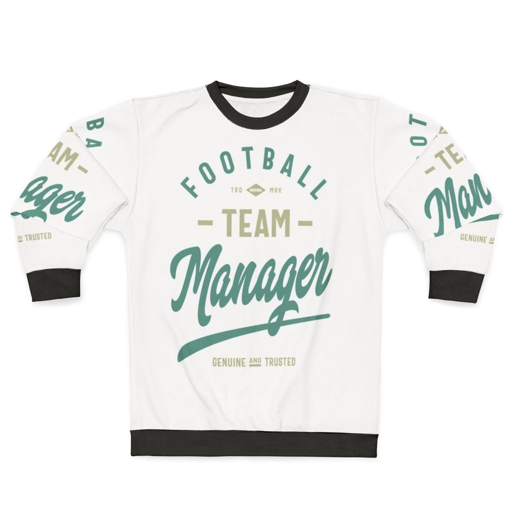 Football team manager sweatshirt with typography design