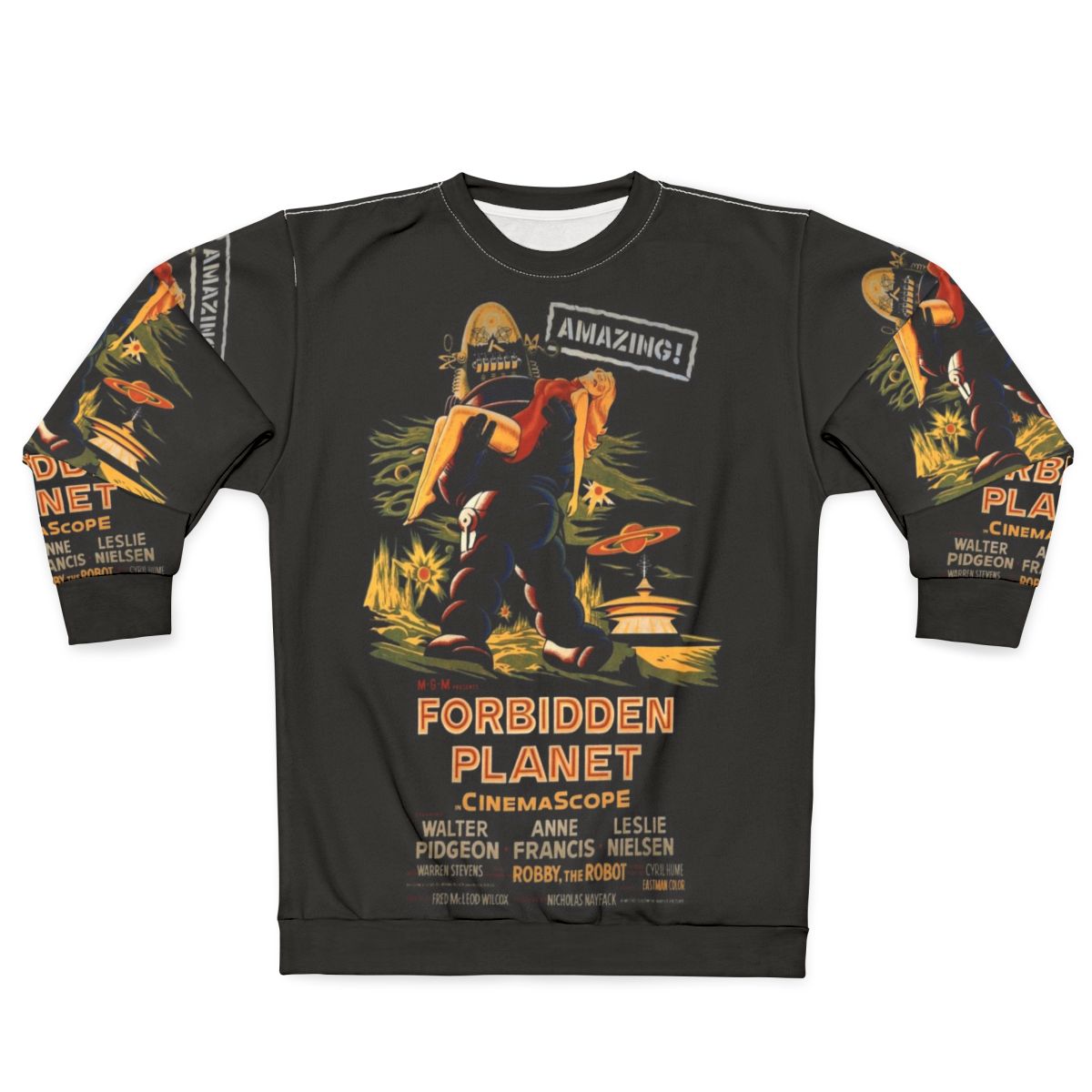 Forbidden Planet movie poster classic sci-fi sweatshirt