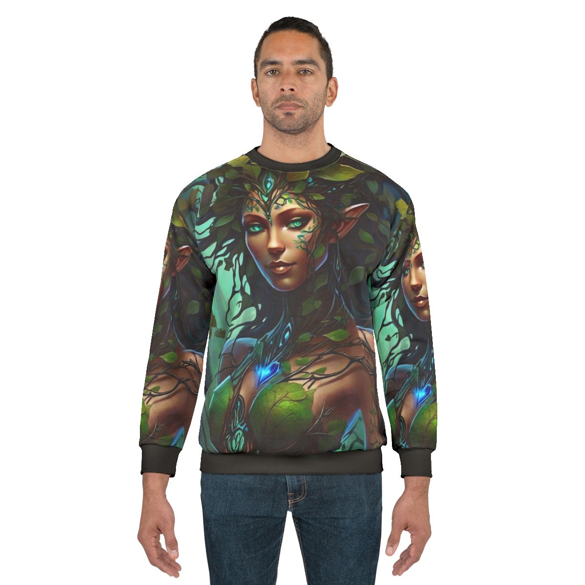 Forest nymph dryad inspired cozy sweatshirt