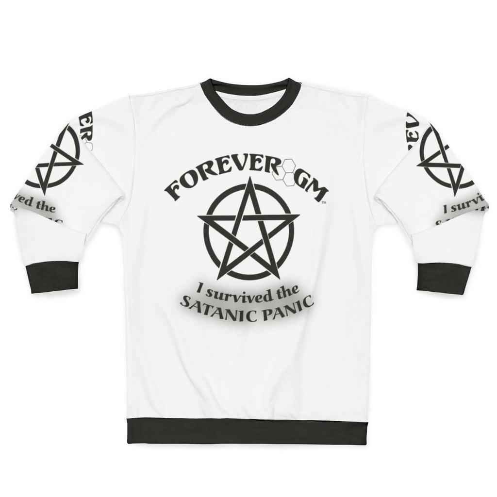Satanic panic roleplaying sweatshirt
