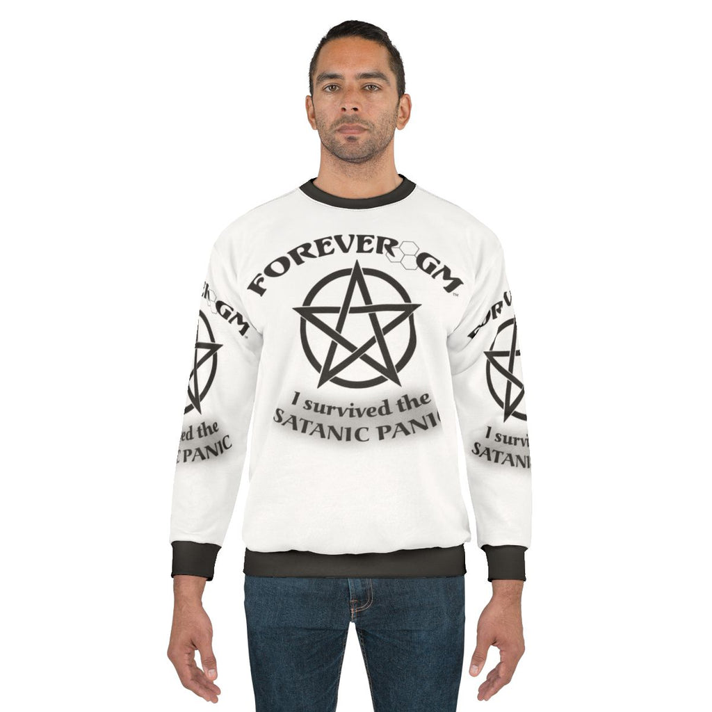 Satanic panic roleplaying sweatshirt