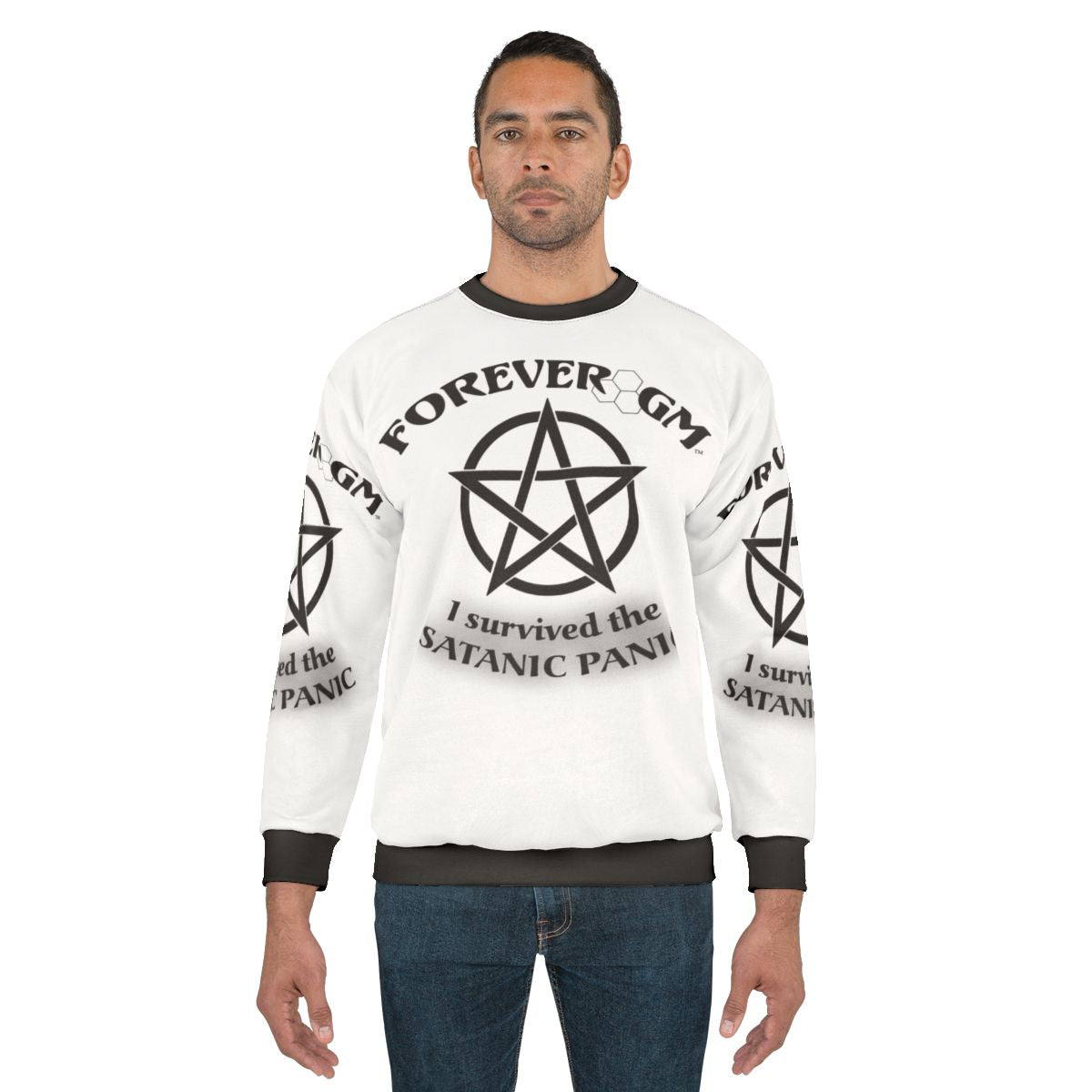 Satanic panic roleplaying sweatshirt