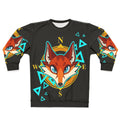 Fox head design hooded sweatshirt
