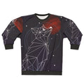 Cosmic fox in the stars watercolor design sweatshirt
