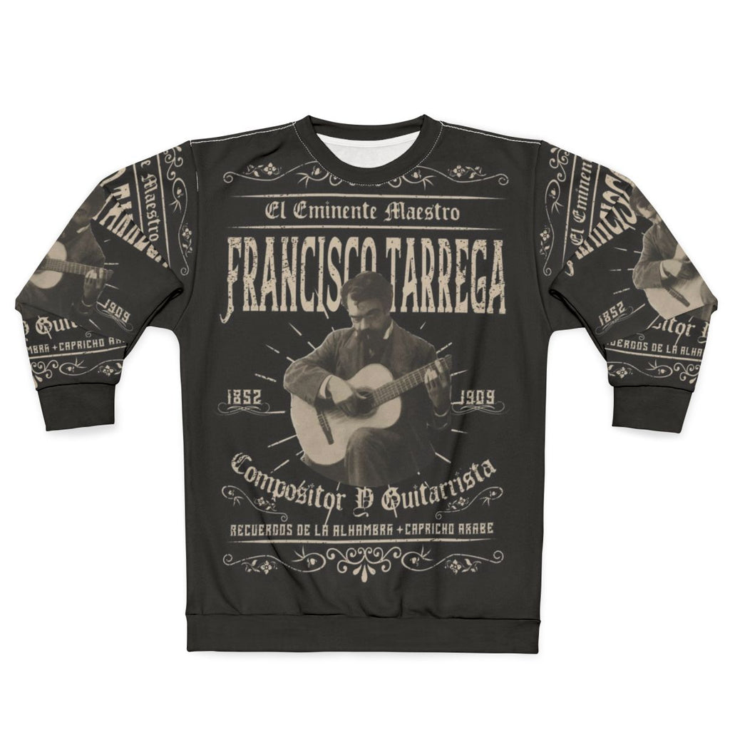 Francisco Tarrega Classical Guitar Composer Sweatshirt