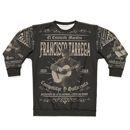 Francisco Tarrega Classical Guitar Composer Sweatshirt