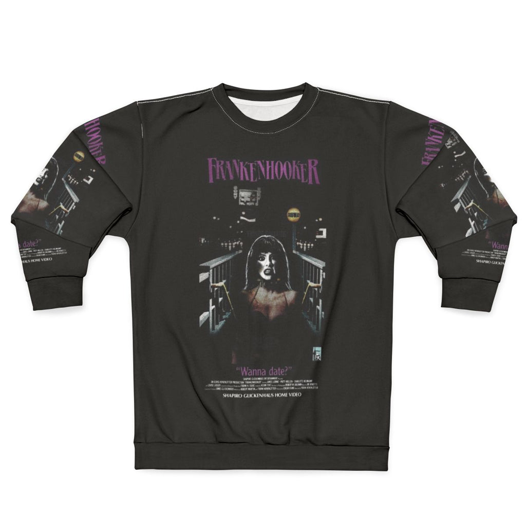 Frankenhooker retro horror movie cover sweatshirt