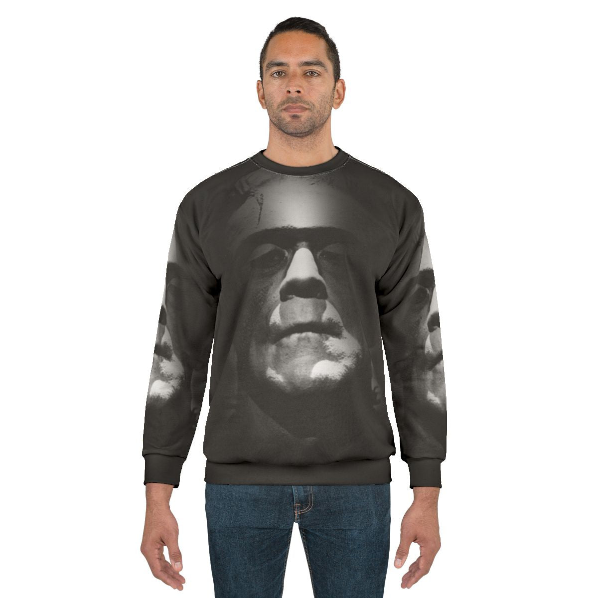 Frankenstein Monster Boris Karloff Face Sweatshirt