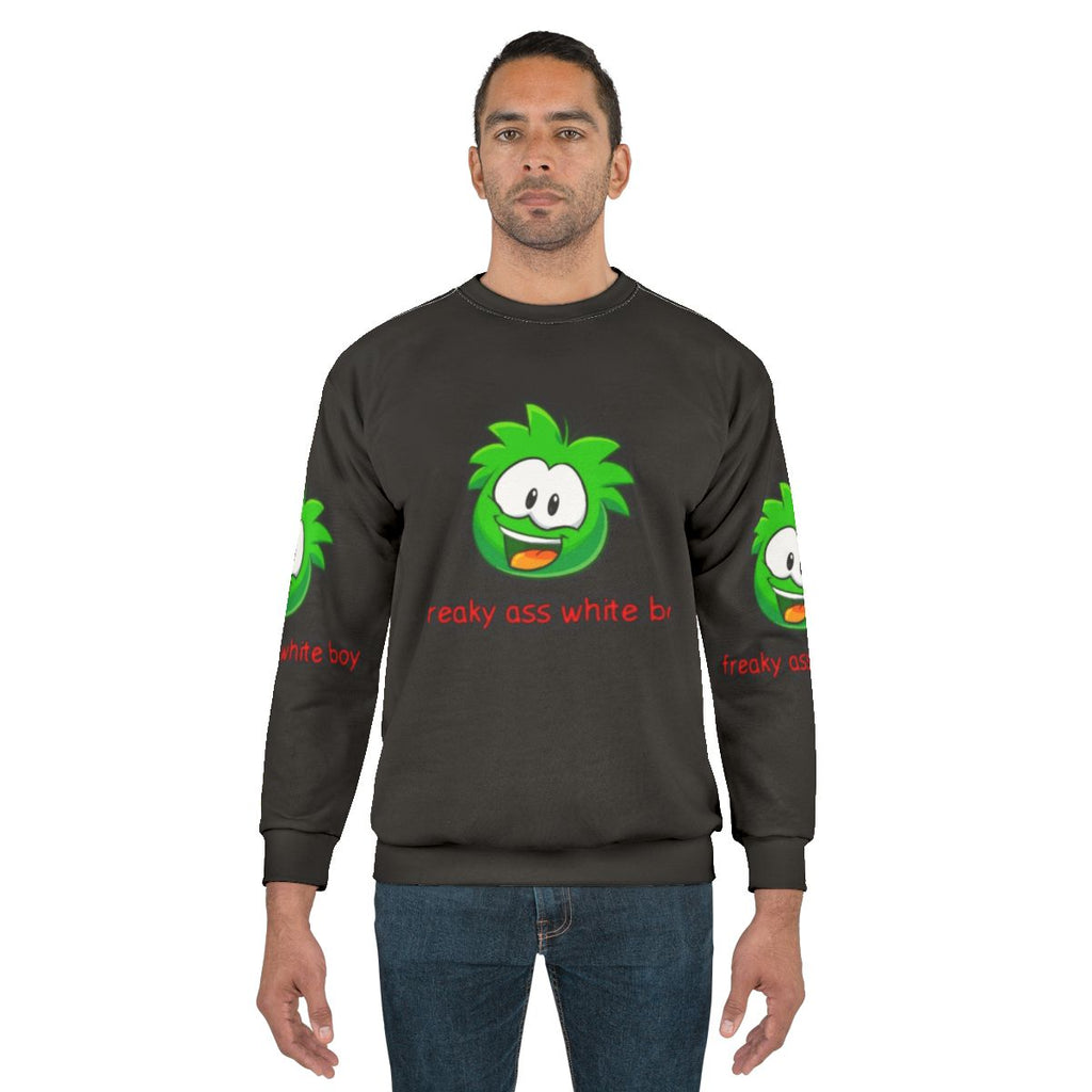 Stylish white boy sweatshirt for trendy streetwear