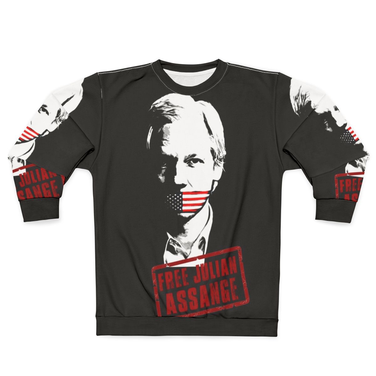Free Julian Assange Sweatshirt - Support Whistleblower & Truth