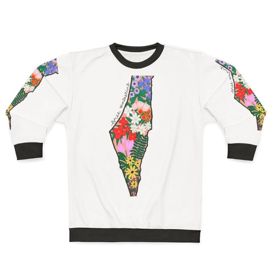 Sweatshirt with "Free Palestine" design supporting the Palestinian people