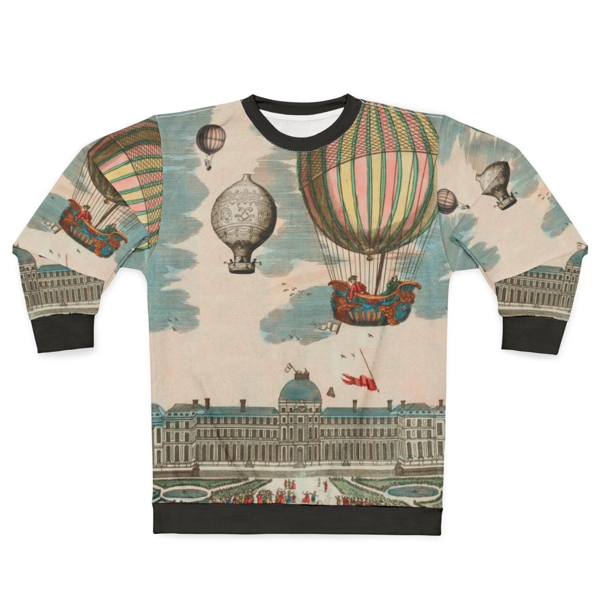 Vintage French Hot Air Balloons Sweatshirt