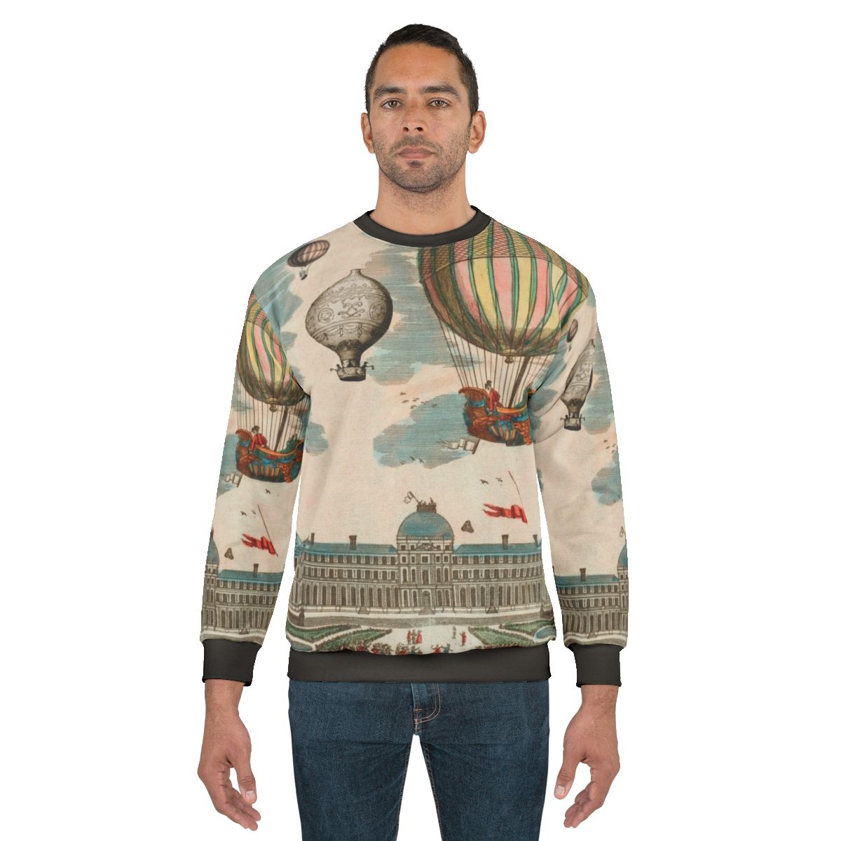 Vintage French Hot Air Balloons Sweatshirt