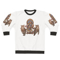 Freya, the Norse goddess, riding a chariot pulled by cats in a design with Celtic knotwork
