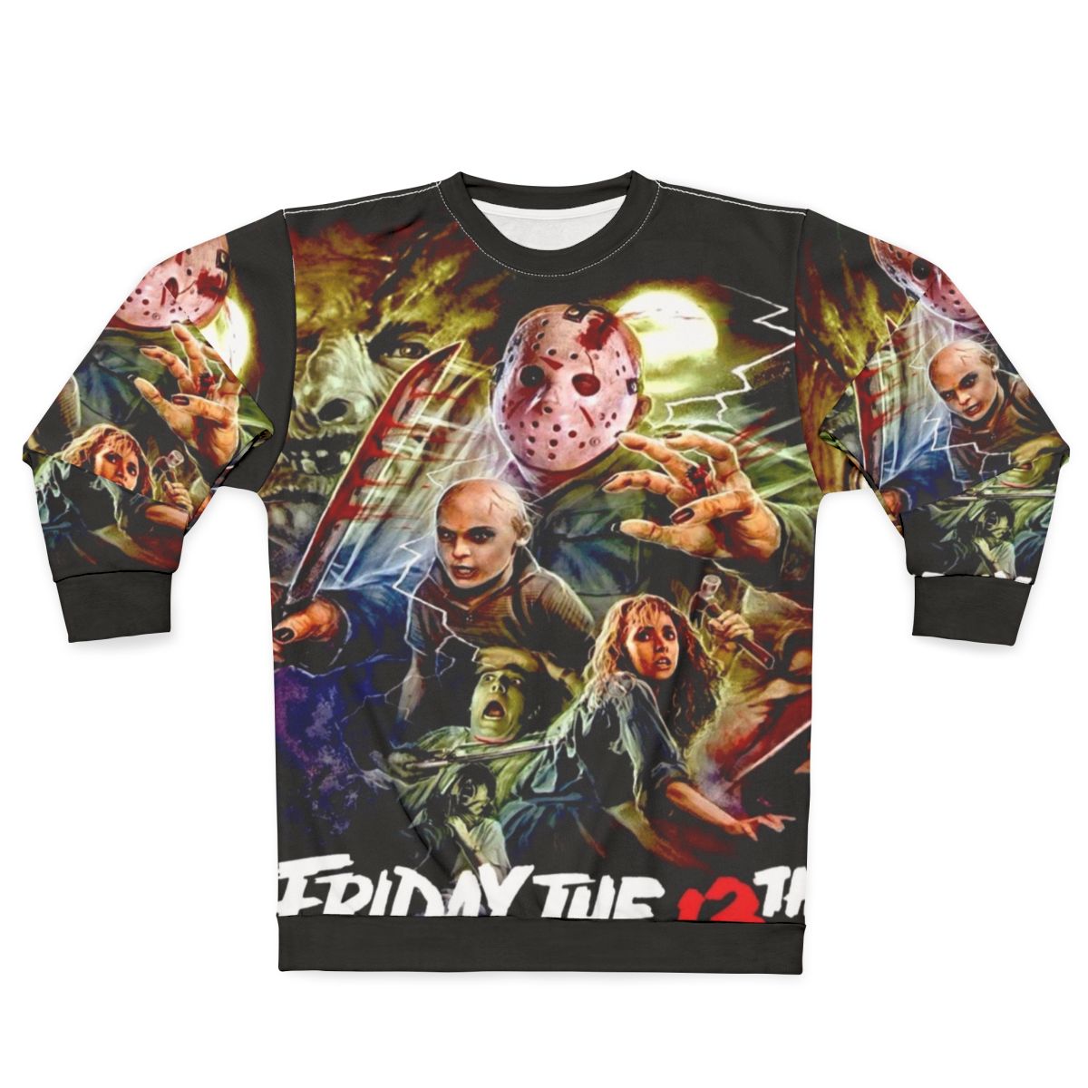 Friday the 13th Jason Voorhees horror movie themed sweatshirt