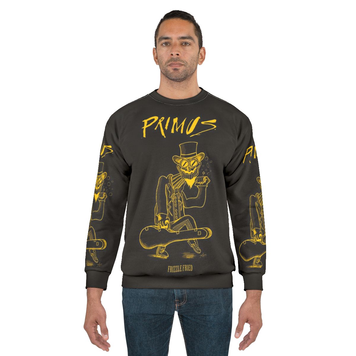Frizzle Fry Metal Music Sweatshirt with Primus, Les Claypool, & Tommy the Cat