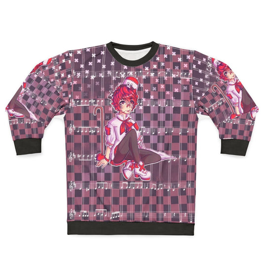 Fukase Vocaloid purple sweatshirt with music note graphic