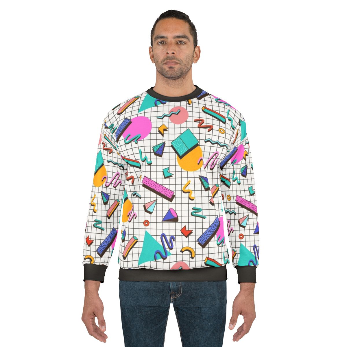 Funky 80s retro graphic sweatshirt