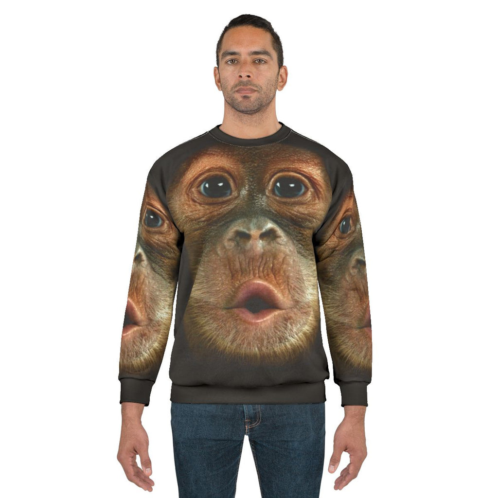 Funny Chimpanzee Face Sweatshirt