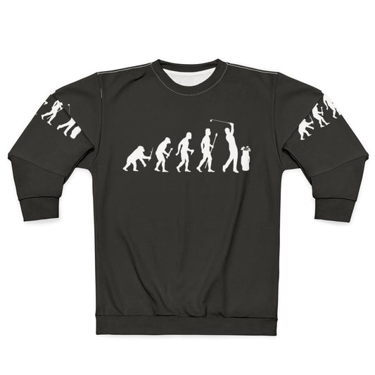 Funny Golf Evolution Sweatshirt with Golfer Silhouettes