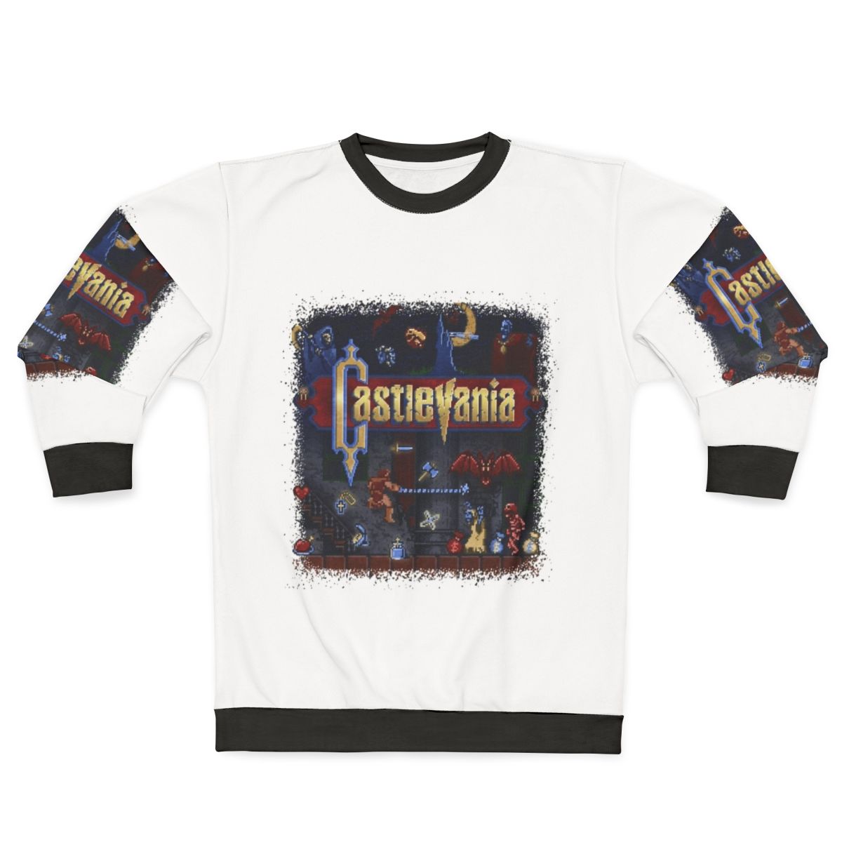 Anime Castlevania Sweatshirt with Cartoon Characters