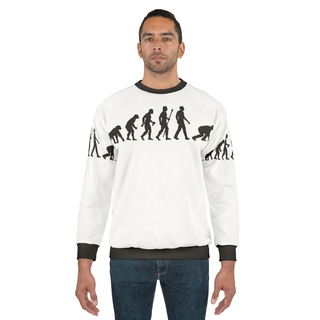 Funny Lawn Bowling Evolution of Man Sweatshirt