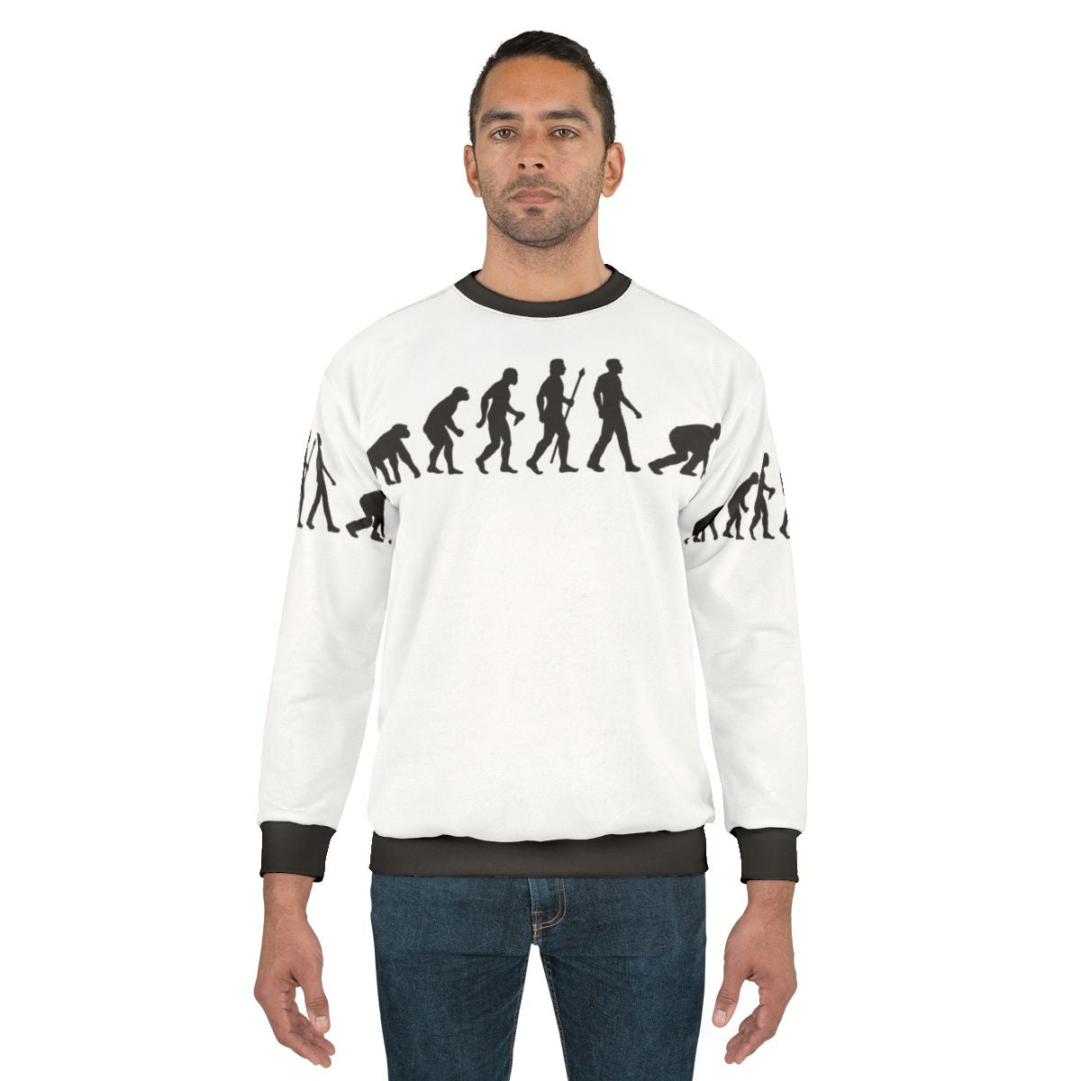 Funny Lawn Bowling Evolution of Man Sweatshirt