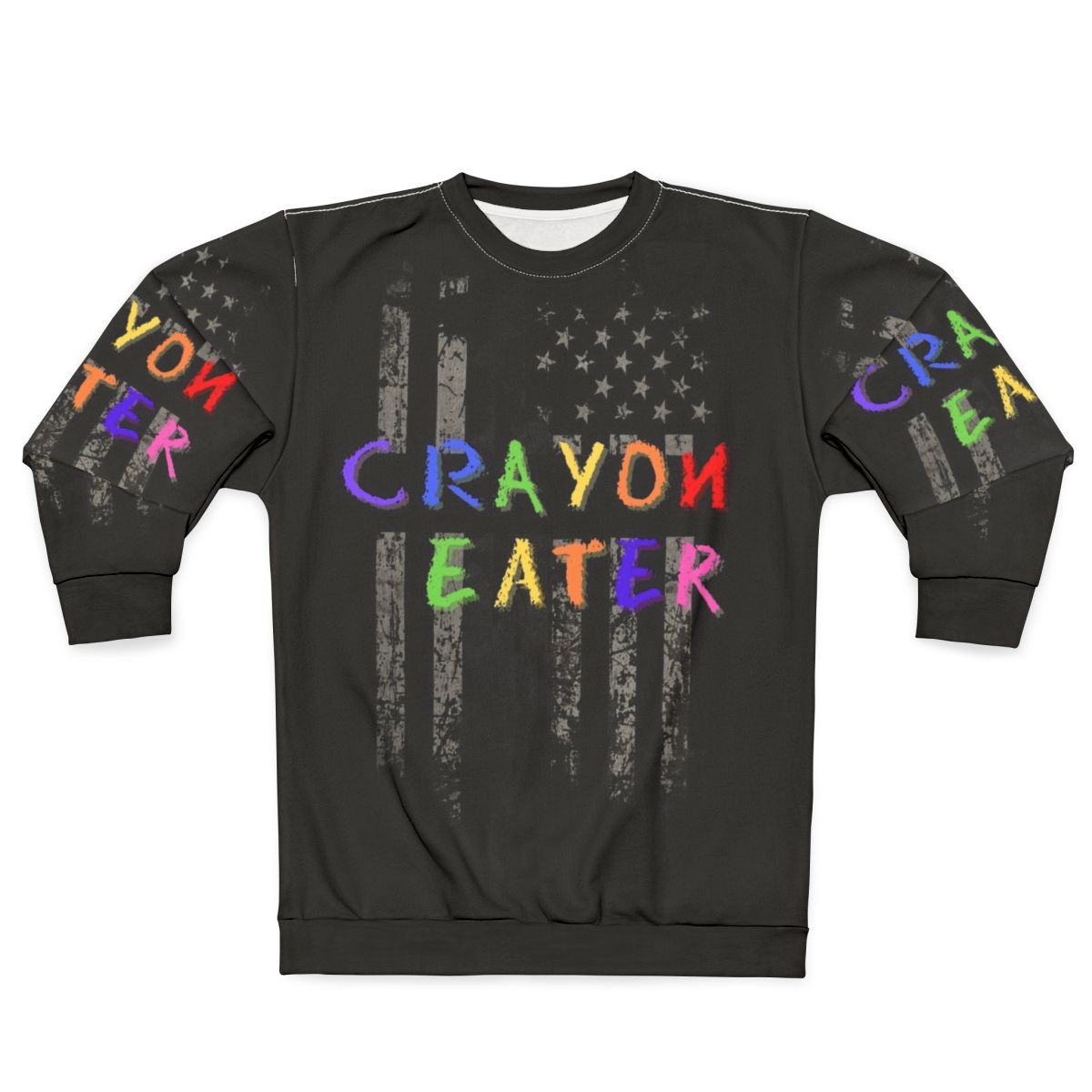 Patriotic military marine "crayon eater" graphic sweatshirt
