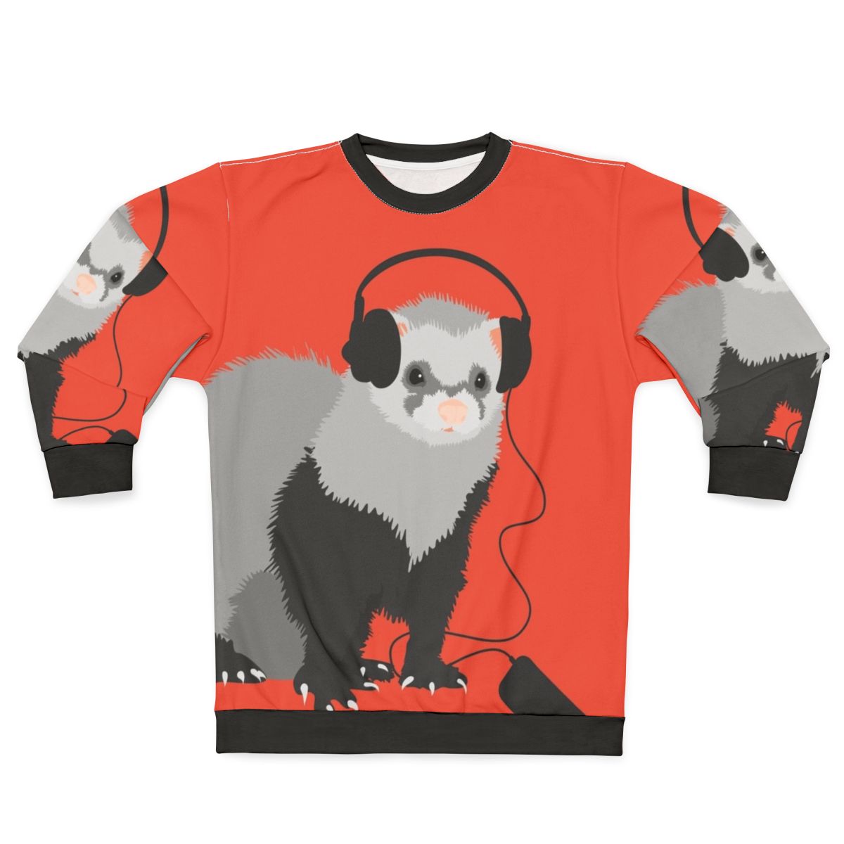 Funny musical ferret sweatshirt for music lovers