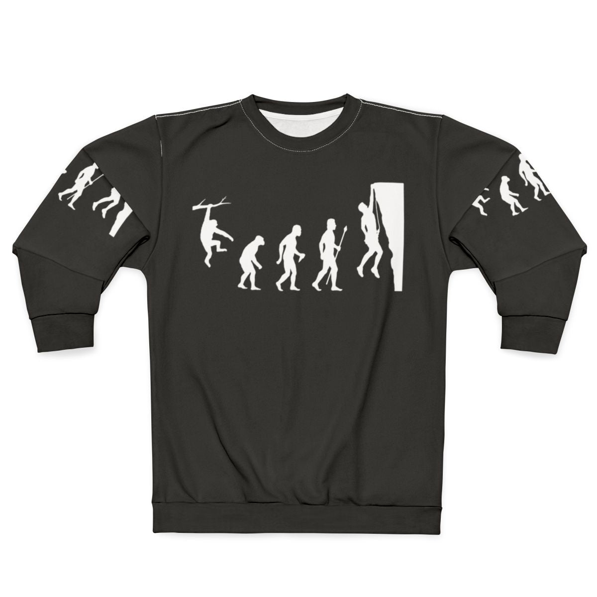 Funny rock climbing evolution sweatshirt