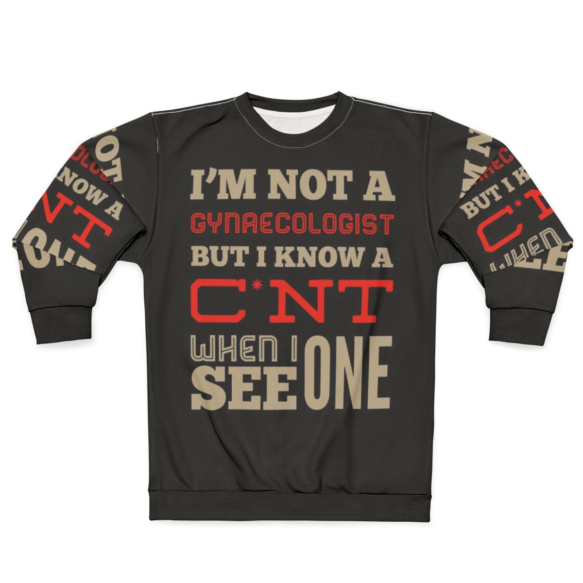 Funny rude sweatshirt with gynaecology occupations