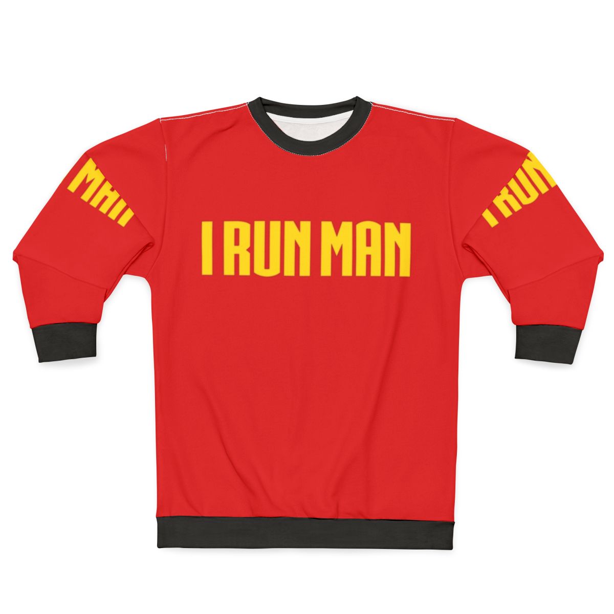 Funny superhero sweatshirt with ironman design for runners and athletes