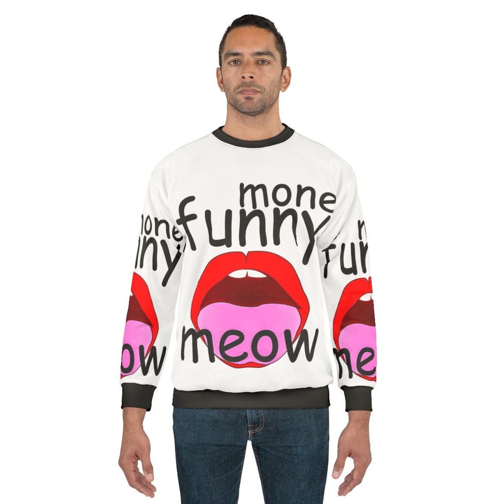 Funny graphic sweatshirt with pop culture references