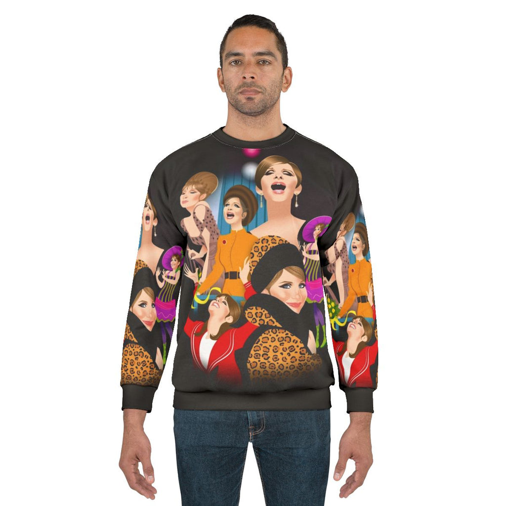 Funny sweatshirt with performing arts and pop culture graphics