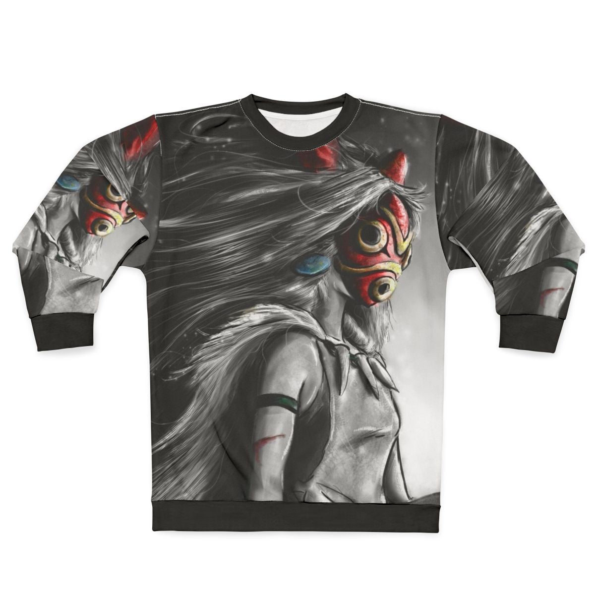 Enchanting princess sweatshirt with anime-inspired wolf design