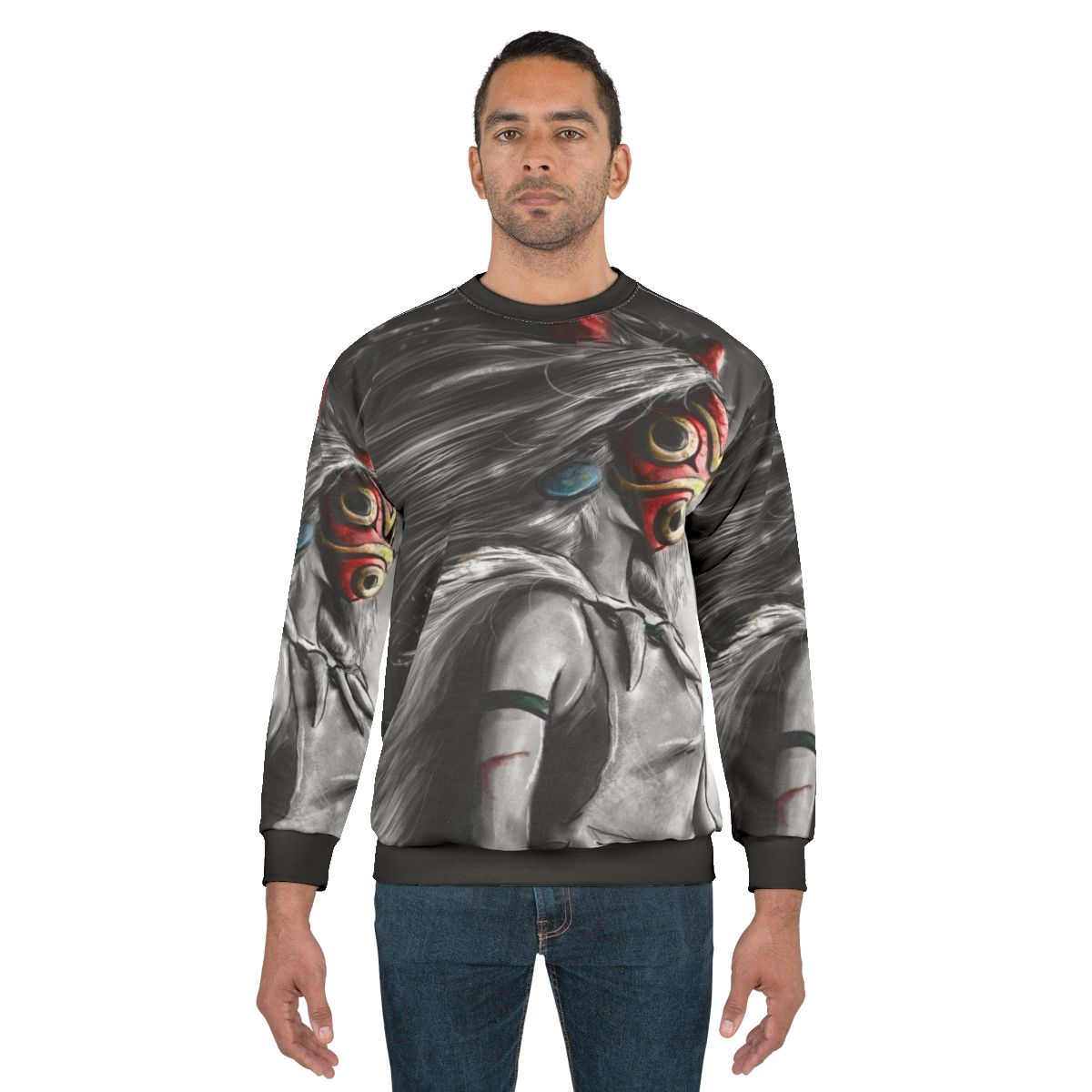 Enchanting princess sweatshirt with anime-inspired wolf design
