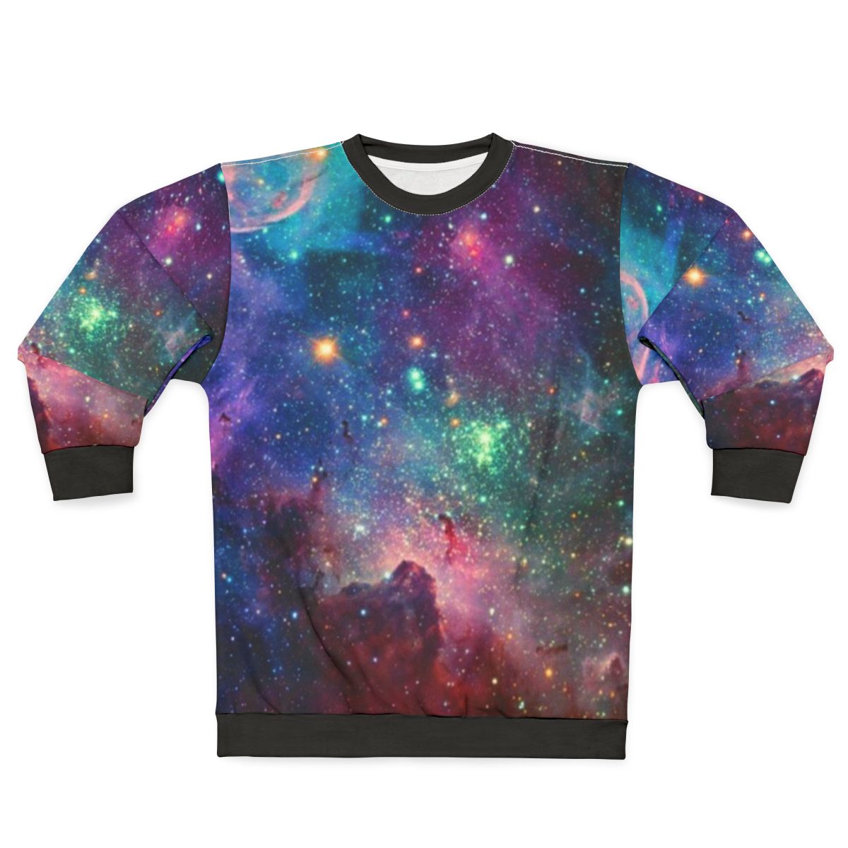 Cosmic Galaxy Sweatshirt with Vibrant Space Prints