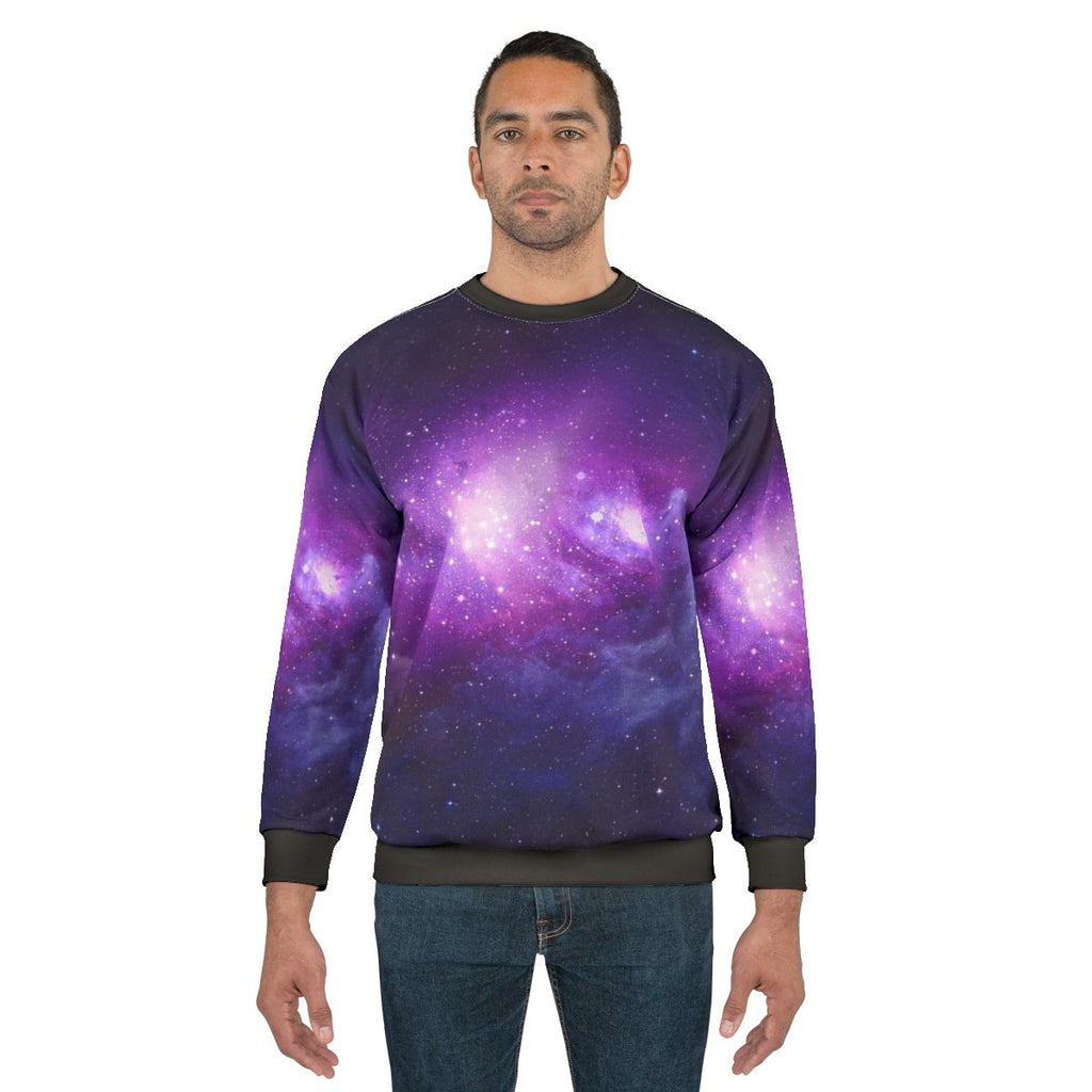 Galaxy Sweatshirt with Cosmic Fashion and Stellar Style