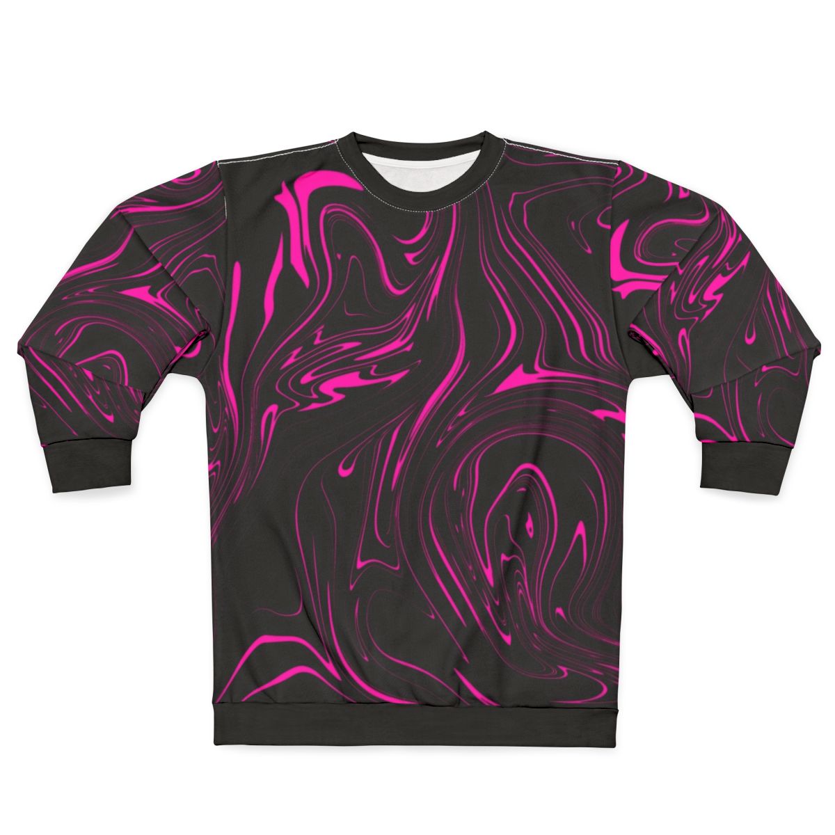 Galaxy swirl black and pink women's sweatshirt