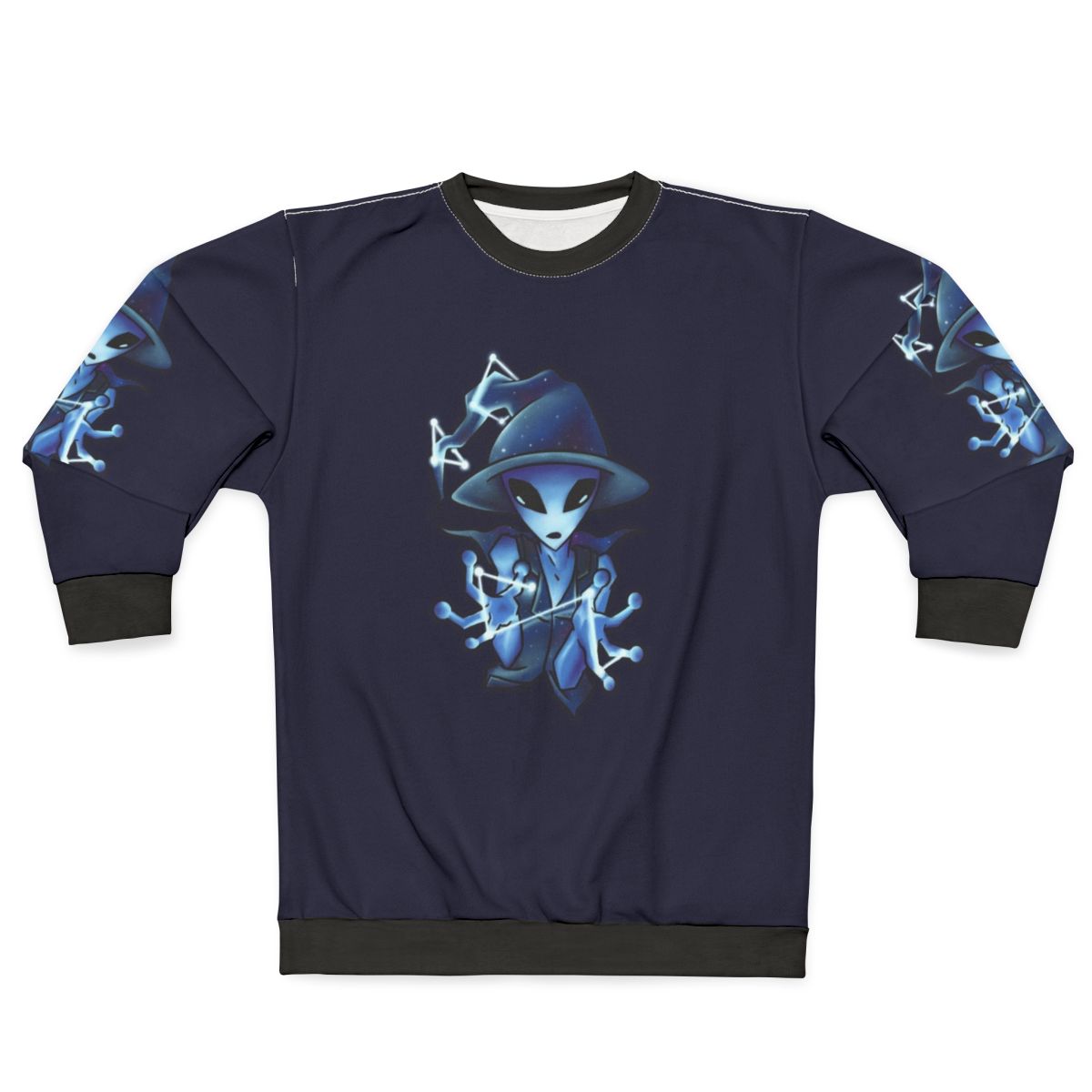 Galaxy Witch Alien Sweatshirt with Cosmic Celestial Design
