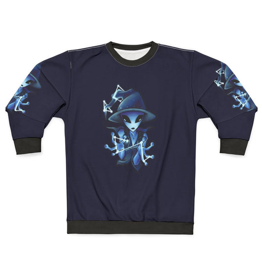 Galaxy Witch Alien Sweatshirt with Cosmic Celestial Design