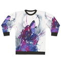 Galaxy Wolf Sweatshirt with Cosmic Animal Print Design