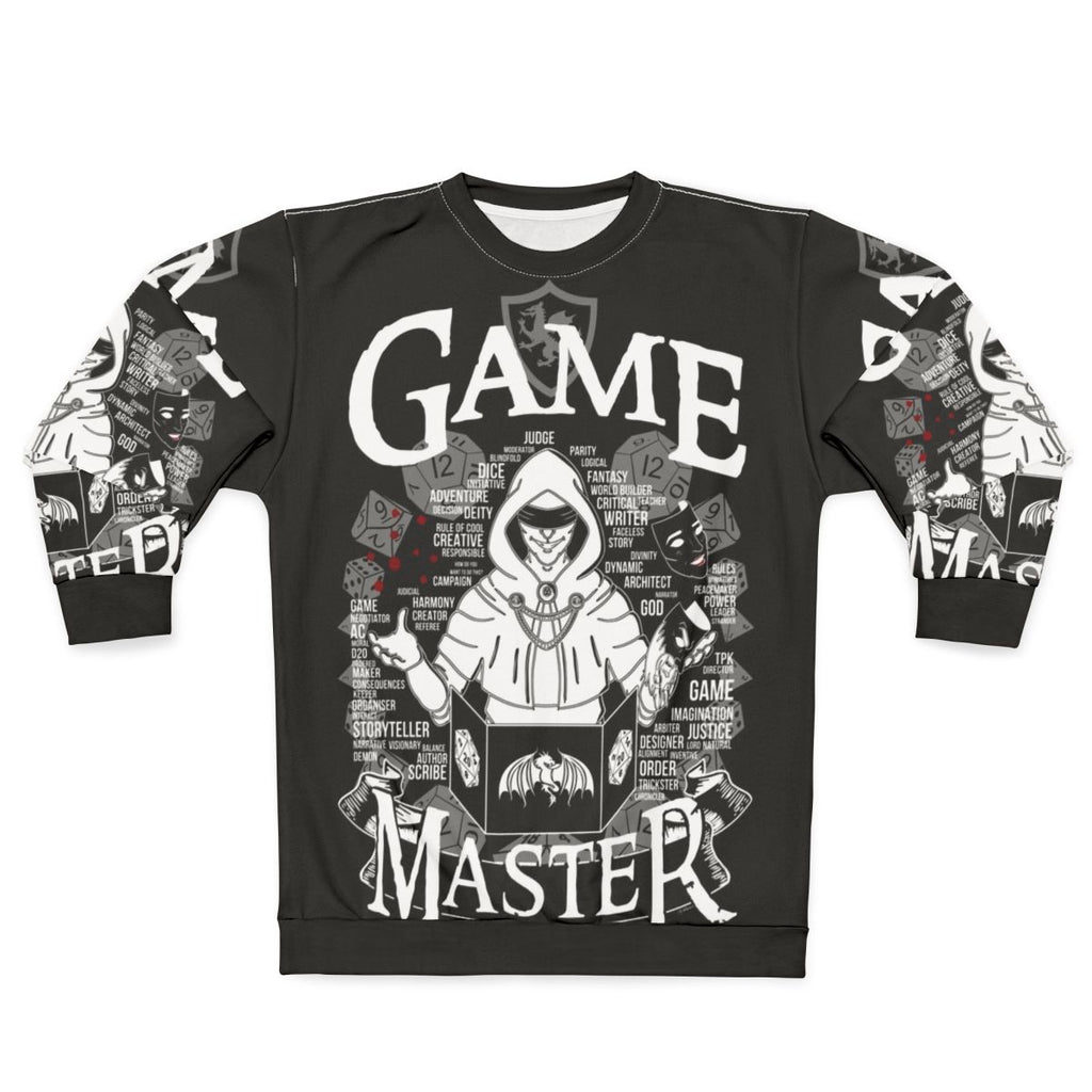 Game Master White Sweatshirt with fantasy graphics