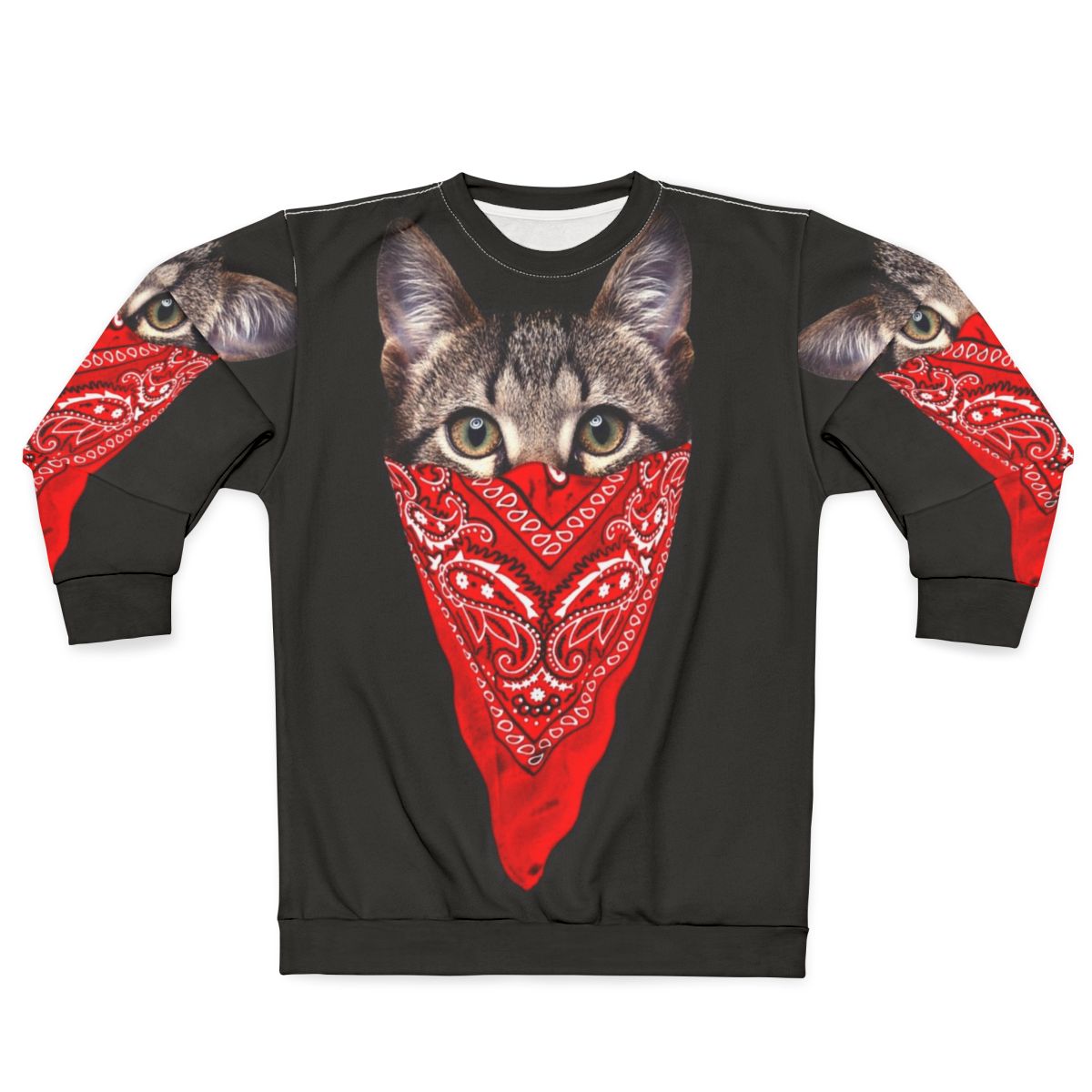 Gangster Cat Sweatshirt with Astronaut Design