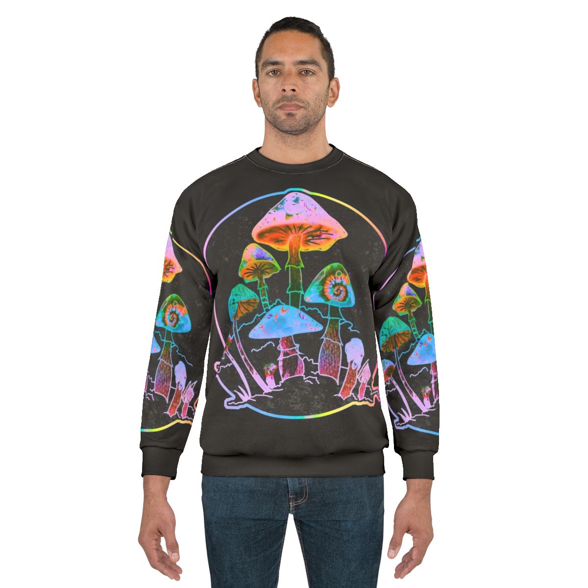 Colorful mushroom psychedelic sweatshirt