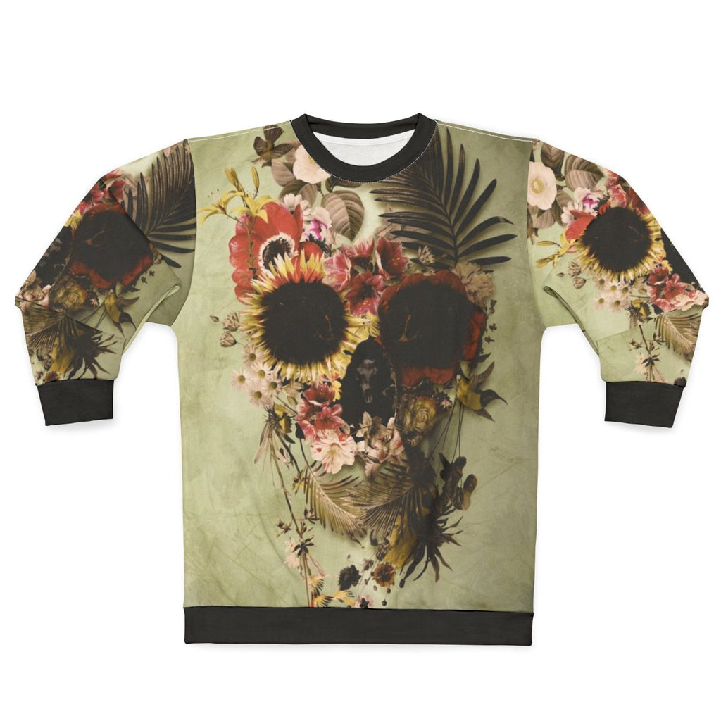 Boho garden skull floral sweatshirt