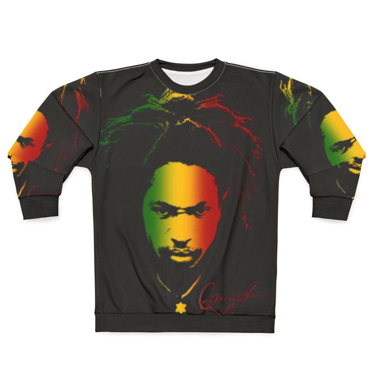 Garnett Silk Rasta Sweatshirt featuring reggae and spiritual design