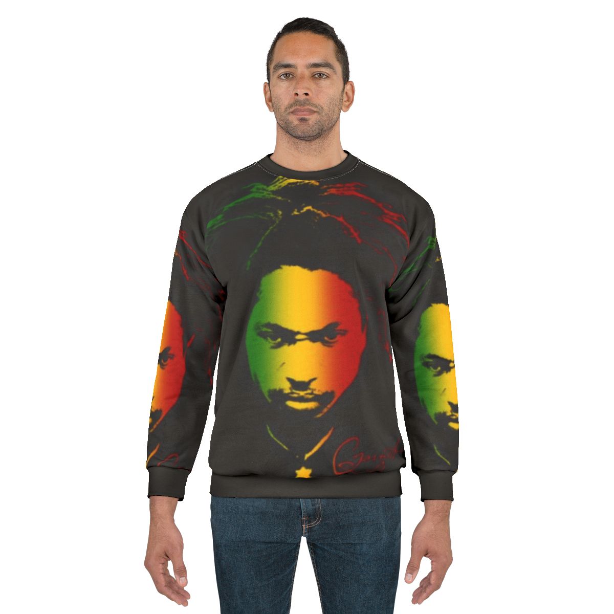 Garnett Silk Rasta Sweatshirt featuring reggae and spiritual design