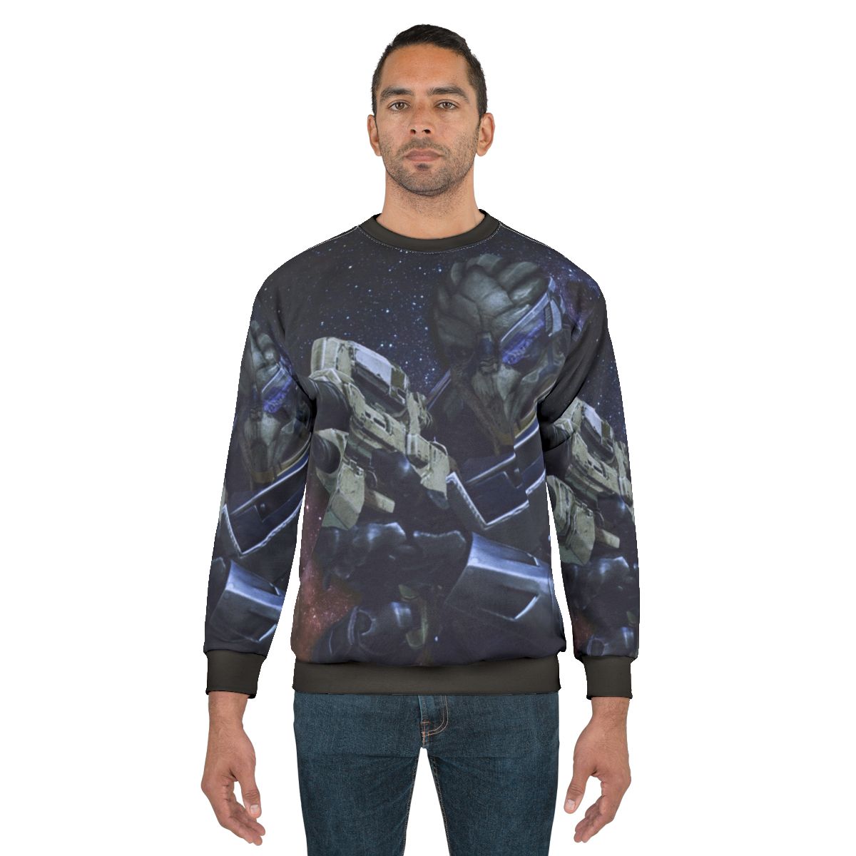 Garrus Vakarian Mass Effect Sweatshirt - Space Gaming Alien Apparel
