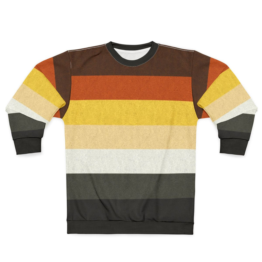 Gay bear pride flag colored background sweatshirt